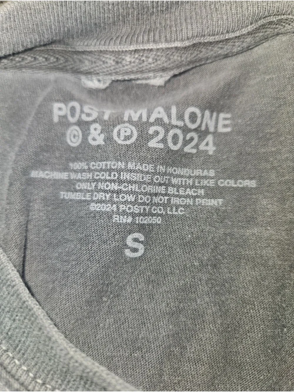 Post Malone Graphic Tee Small Vintage Wash 2024 Tour Style Band Shirt